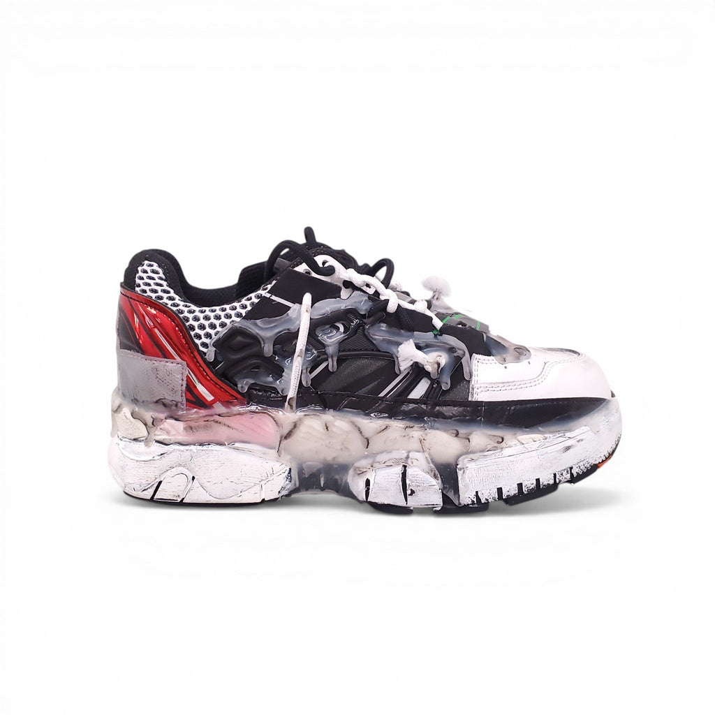 MAISON MARGIELA FUSION LEATHER LOW TRAINERS - SIZE 36