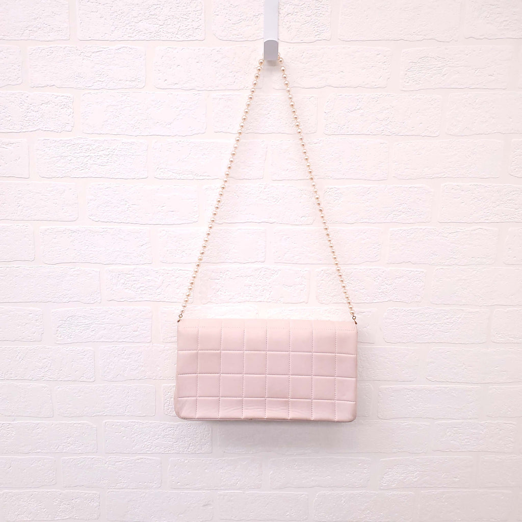 CHANEL PINK PEARL FLAP BAG