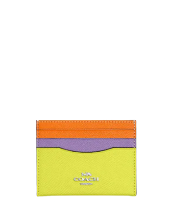 Coach Slim Id Card Case In Colorblock