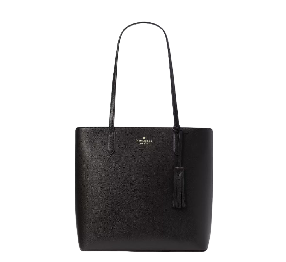 NWT Kate Spade Leather Jana Tote Zipper closure In Black