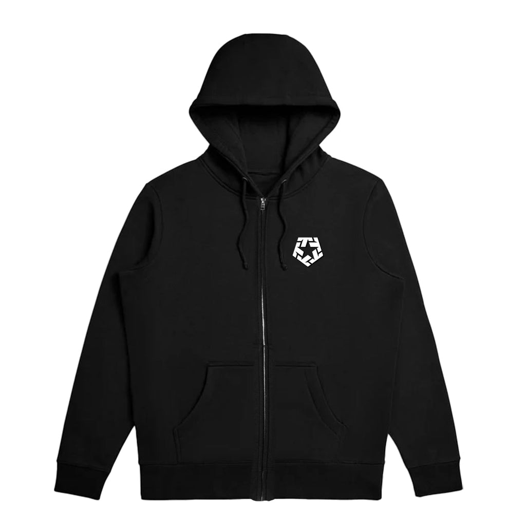 WHITE RUBBER OVAL - Zip-Up  hoodie
