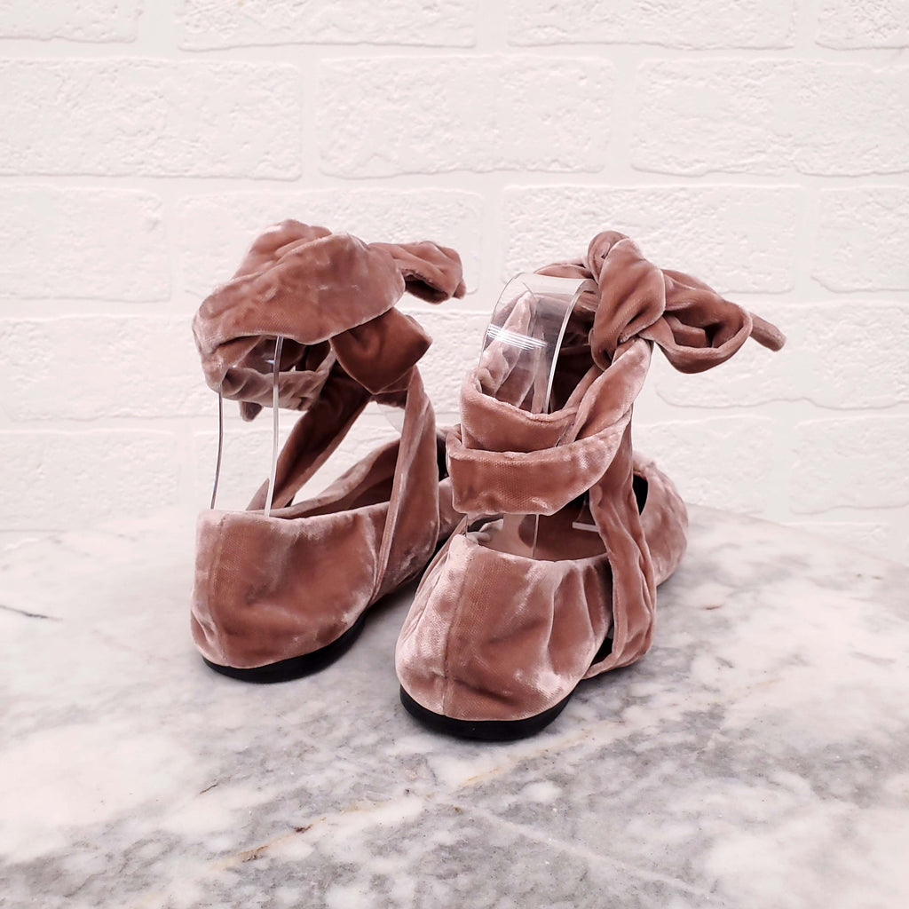 MAX MARA BLUSH PINK VELVET BALLET SLIPPER FLATS - SIZE 37