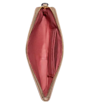 Coach Large Corner Zip Wristlet In Signature Jacquard With Stripes
