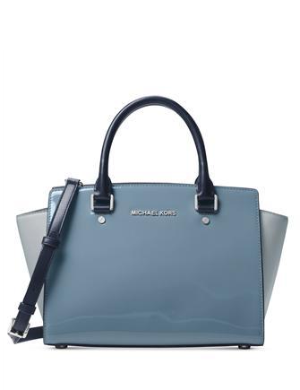 Michael Michael Kors Selma Medium Top Zip Patent Leather Satchel